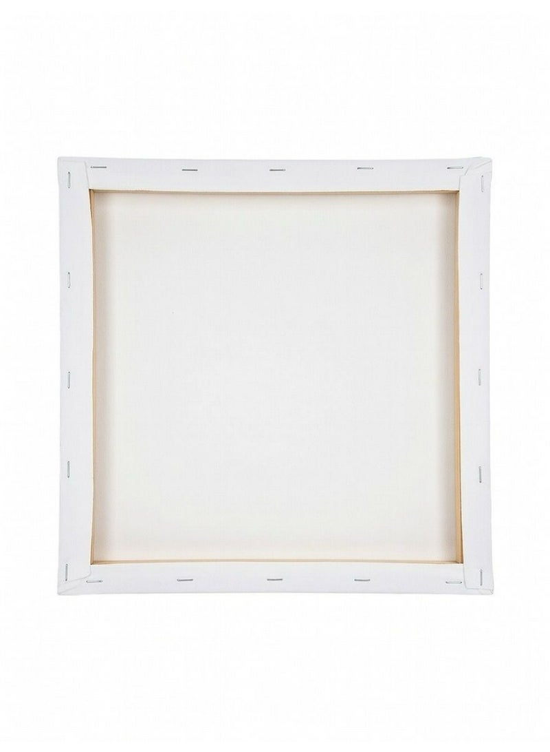 هاي تكنو لوحة رسم كانفاس من القطن 280 غرام جودة مضمونه  مقاس 30×30سم أبيض مع 8 قطع تثبيت خشبيه - Image 3